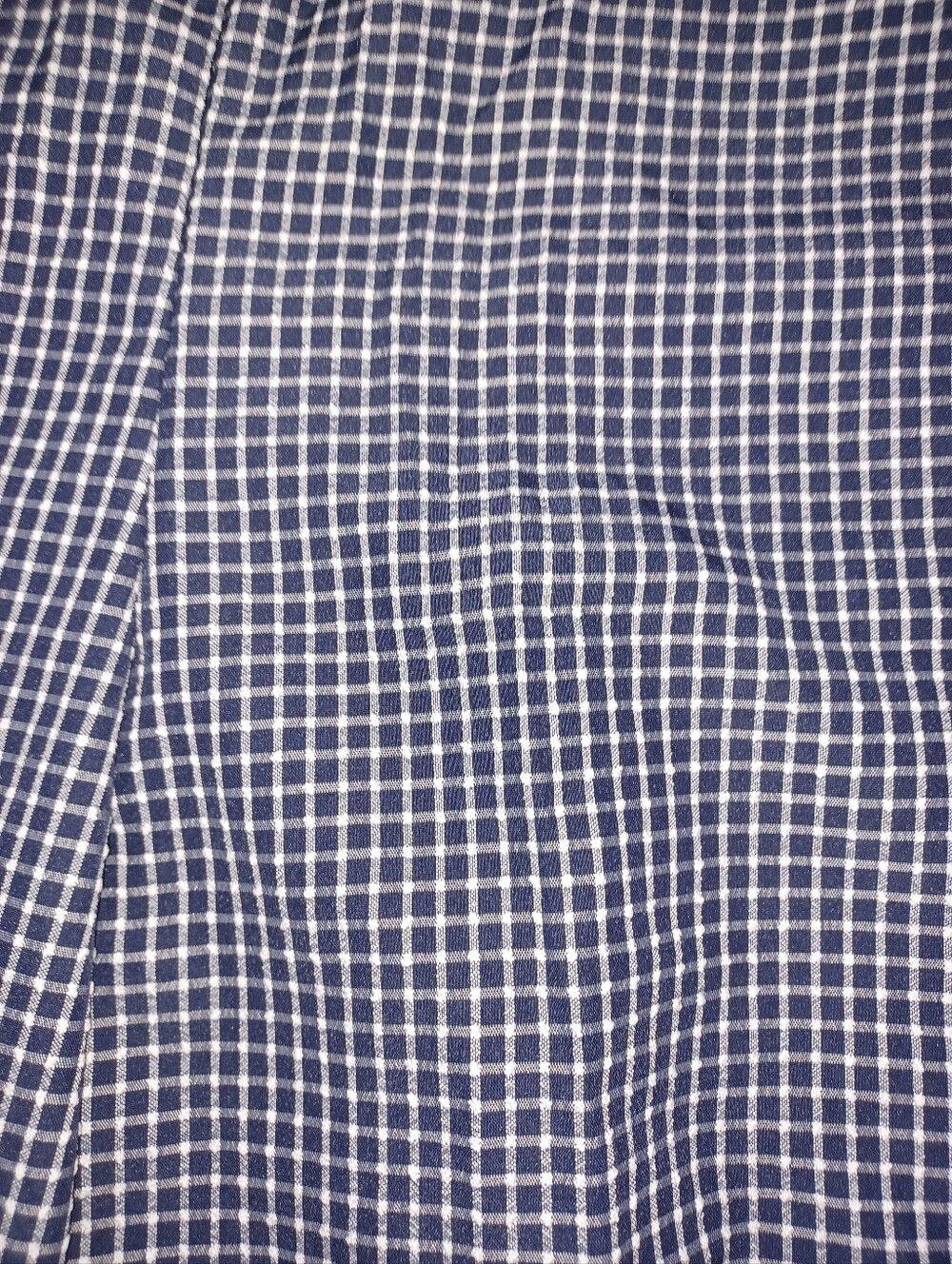 Alfred Dunner Blue and White Windowpane Check Capris - Picture 3 of 4
